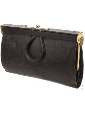 Rare 2007 Balenciaga Paris Partition Lambskin Clutch Frame Foldout Bag